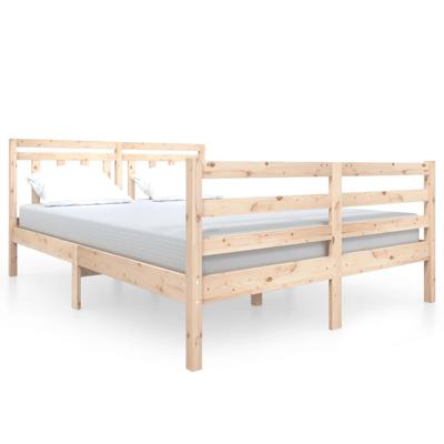 Bedframe massief hout 135x190 cm - thumbnail