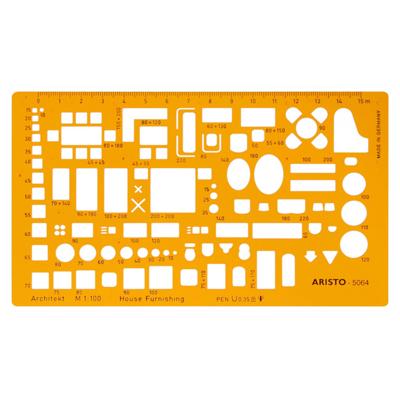 Aristo AR-5064 Architecten Meubelsjabloon Schaal 1:100 Oranje