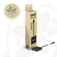 club3D CSV-1558 USB-C-displaykabel USB-C / HDMI Adapter USB-C stekker, HDMI-A-bus 15 cm Zwart - thumbnail