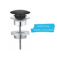 Grohe QuickFix Start S-size wastafelkraan met koude start en push-open waste mat zwart - thumbnail