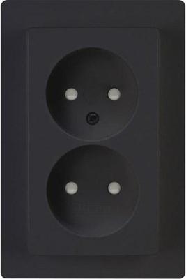 Kopp HK05 mat zwart inbouw stopcontact dubbel - 4621715 Kopp HK05 mat zwart inbouw stopcontact dubbel - 4621715