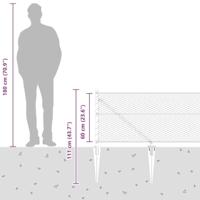 VidaXL Afrasteringspaal zilver 25 x 0,6 m (25 mm gaas) staal - thumbnail