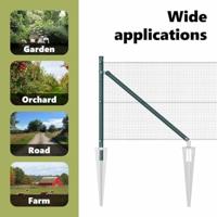 VidaXL Afrasteringspaal groen 10 x 0,5 m (16 x 16 mm gaas) staal - thumbnail