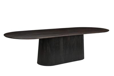 Sohome Ovale Eettafel 'Olav' Mangohout, 300 x 110cm, kleur Walnoot