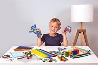 Lena Knutselkoffer Blauw 400 stuks - thumbnail