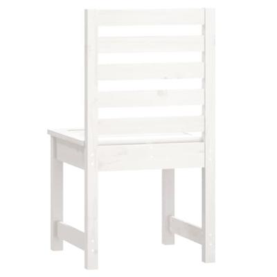 Tuinstoelen 2 st 50x48x91,5 cm massief grenenhout wit