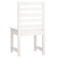 Tuinstoelen 2 st 50x48x91,5 cm massief grenenhout wit - thumbnail