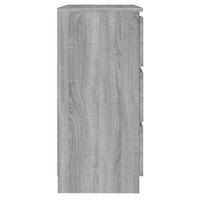 Dressoir 60x35x76 cm bewerkt hout grijs sonoma eikenkleurig - thumbnail