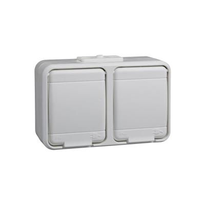 ELSO stopcontact 44444404 2f. 16 A horizontaal AquaTop rw Wit 1 stuk(s)