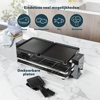 Princess 162925 Raclette Piano Black 8 gourmetstel - thumbnail