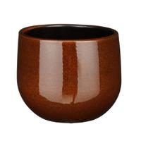 Mica Decorations bloempot Pablo 16x14cm bruin - thumbnail