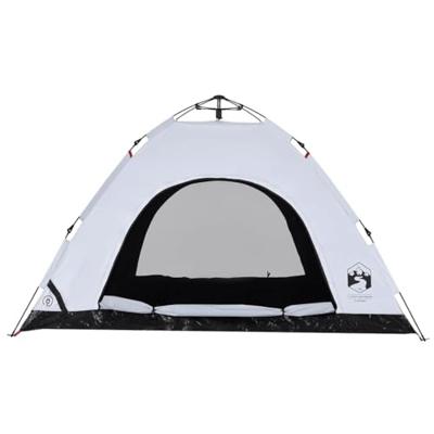Tent 4-persoons snelontgrendeling verduisterende stof wit
