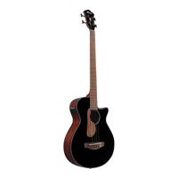 Ibanez AEGB24E Black High Gloss elektrisch-akoestische basgitaar - thumbnail