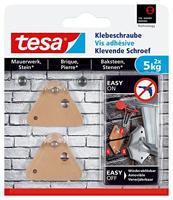 tesa 77904 Zelfklevende schroef driehoekig Beige Inhoud: 2 stuk(s) - thumbnail