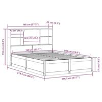 Bed met matras massief grenenhout wasbruin 140x190 cm - thumbnail