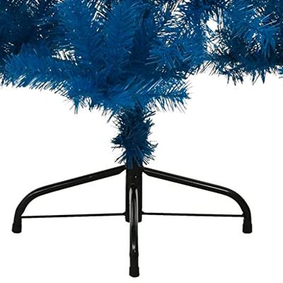 VidaXL Kunstkerstboom met standaard half 150 cm pvc blauw