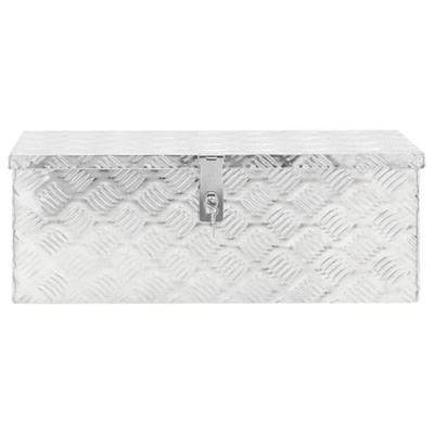 VidaXL Opbergbox 70x31x27 cm aluminium zilverkleurig VidaXL Opbergbox 70x31x27 cm aluminium zilverkleurig