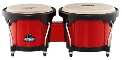 Nino Percussion NINO17R-BK 6.5 en 7.5 inch bongo rood
