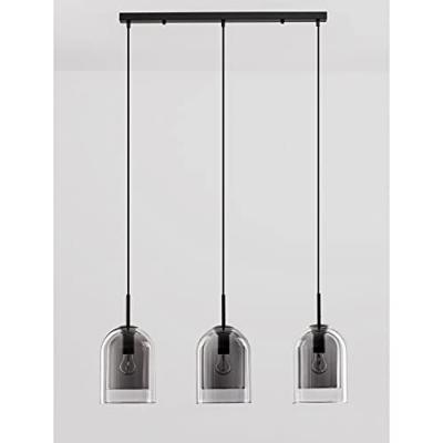 Lyora HanglampVelor 3-lichts zwart recht - 9236720