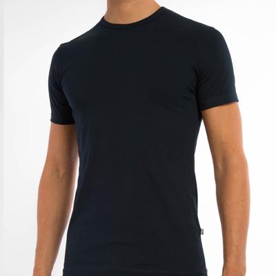 Claesens T-shirt O-hals stretch 2-pack zwart