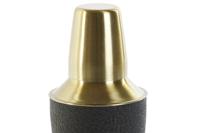 Cocktailshaker DKD Home Decor Zwart Roestvrij staal 9,5 x 9,5 x 22 cm - thumbnail
