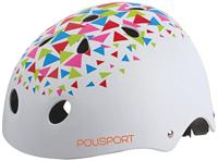 Polisport urban radical fietshelm s 53-55cm triangles wit/goudanje - thumbnail