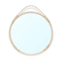 Artichok Lux Ronde Rotan Wandspiegel Ø 50 cm - Naturel - thumbnail