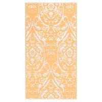 Buitenkleed ARAKIL 190x290 cm PP oranje en wit - thumbnail