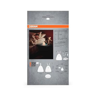 OSRAM HOMELIGHTING Nightlux Touch Rabbit USB 4099854536656 LED-nachtlamp OSRAM HOMELIGHTING Nightlux Touch Rabbit USB 4099854536656 LED-nachtlamp