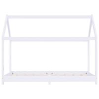 Kinderbedframe massief grenenhout wit 80x160 cm - thumbnail
