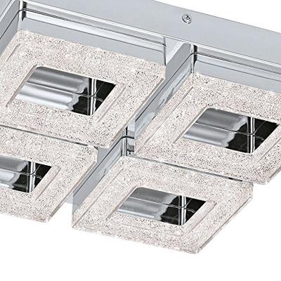 Eglo Led plafondlampFradelo 3000K - 4x4w - 28cm chroom met kristal - 95657