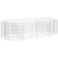 VidaXL Gabion plantenbak verhoogd 200x100x50 cm gegalvaniseerd ijzer - thumbnail