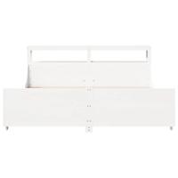 Bedframe zonder matras massief grenenhout wit 200x200 cm - thumbnail