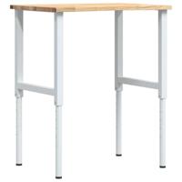 Werkbank 80x60x(71,5-98) cm massief eikenhout - thumbnail