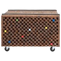 Bijzettafel teakhout 60x60x38 cm - thumbnail