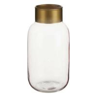 Vaas Soepel Roze Gouden Glas (11,5 x 24 x 11,5 cm) - thumbnail