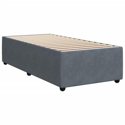 Boxspring met matras fluweel donkergrijs 80x200 cm