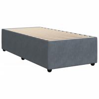 Boxspring met matras fluweel donkergrijs 140x190 cm - thumbnail