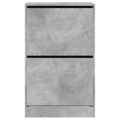 Schoenenkast 60x34x96,5 cm bewerkt hout betongrijs