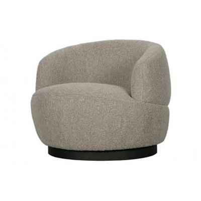 WOOOD Draaifauteuil 'Woolly' Bouclé, kleur Naturel