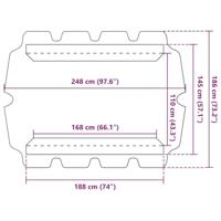 Vervangingsluifel voor schommelbank 188/168x110/145 cm geel - thumbnail