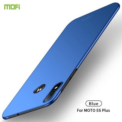 Voor MOTO E6 plus MOFI Frosted PC ultradun hard case (blauw)
