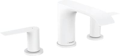 Wastafelmengkraan HansGrohe Vivenis 3-gats 90 Met Trekwaste Mat Wit - thumbnail