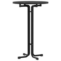 Eettafel 70x110 cm bewerkt hout en staal zwart - thumbnail