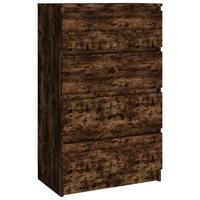 Dressoir 60x35x98,5 cm bewerkt hout gerookt eikenkleurig - thumbnail