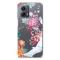 Motorola Moto G53 | TPU Hoesje | Bird Flowers - thumbnail