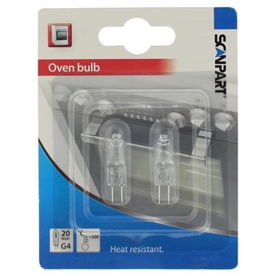 Scanpart Ovenlamp G4 20w 300gr. Halo A2 Scanpart Ovenlamp G4 20w 300gr. Halo A2