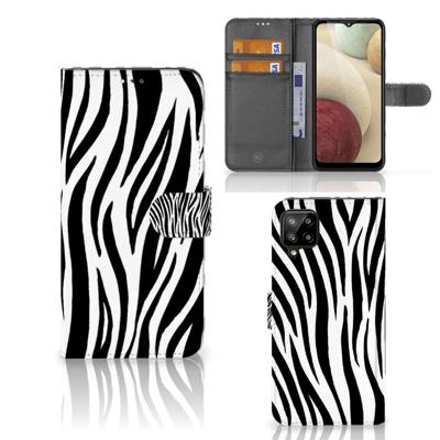 Samsung Galaxy A12 | Telefoonhoesje | Met pasjeshouder | Zebra Samsung Galaxy A12 | Telefoonhoesje | Met pasjeshouder | Zebra