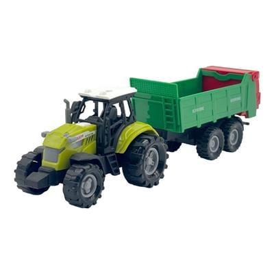 Dutch Farm Tractor met Trailer 1:48 + Licht en Geluid Assorti Dutch Farm Tractor met Trailer 1:48 + Licht en Geluid Assorti