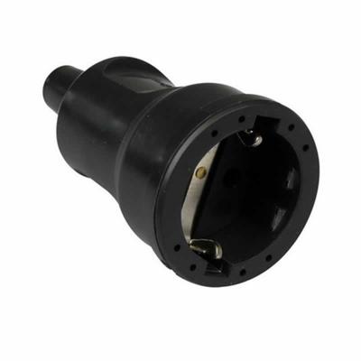 PVC contrastekker met randaarde zwart ABL